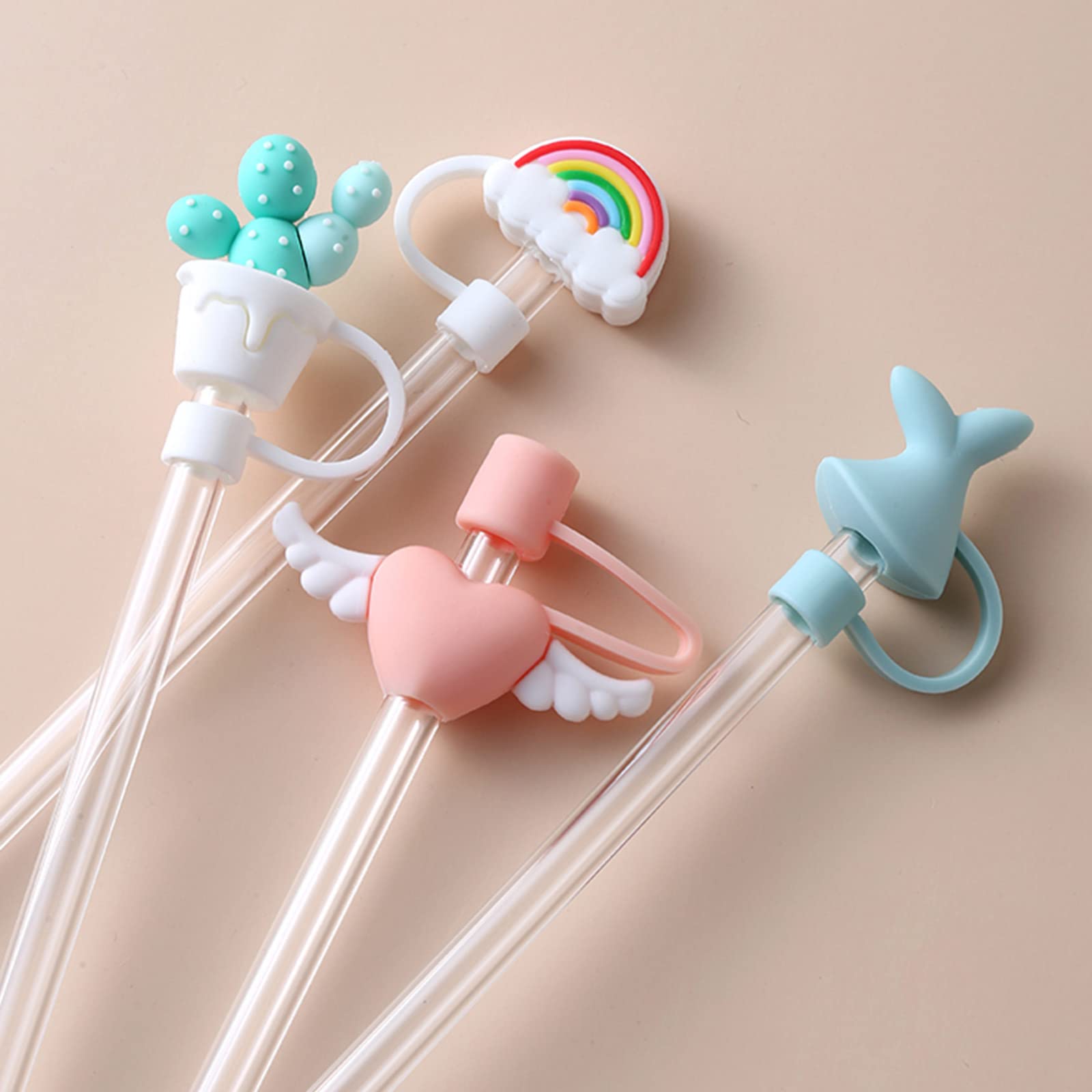 Coperchi Per Cannucce Riutilizzabili In Silicone (4 Pezzi) - Tappi Antipolvere Per Cannucce Da 8-10mm, Adatti A Bicchieri Stanley