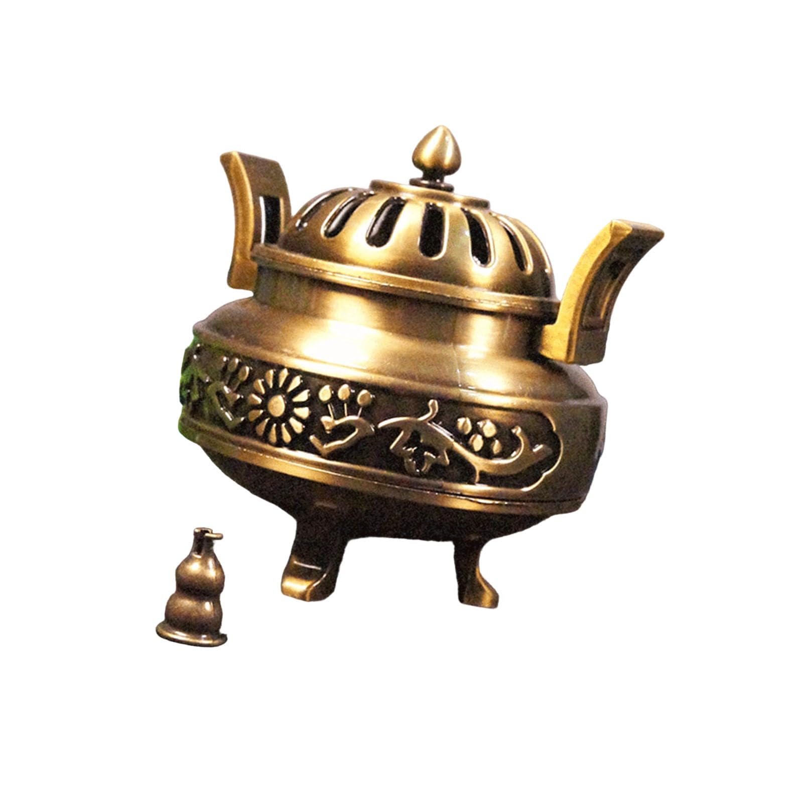 Incenses Burners Holder Ashes Catchers, Metal Censers Coils Incenses Burners Holders Home Decorations Metal Censers