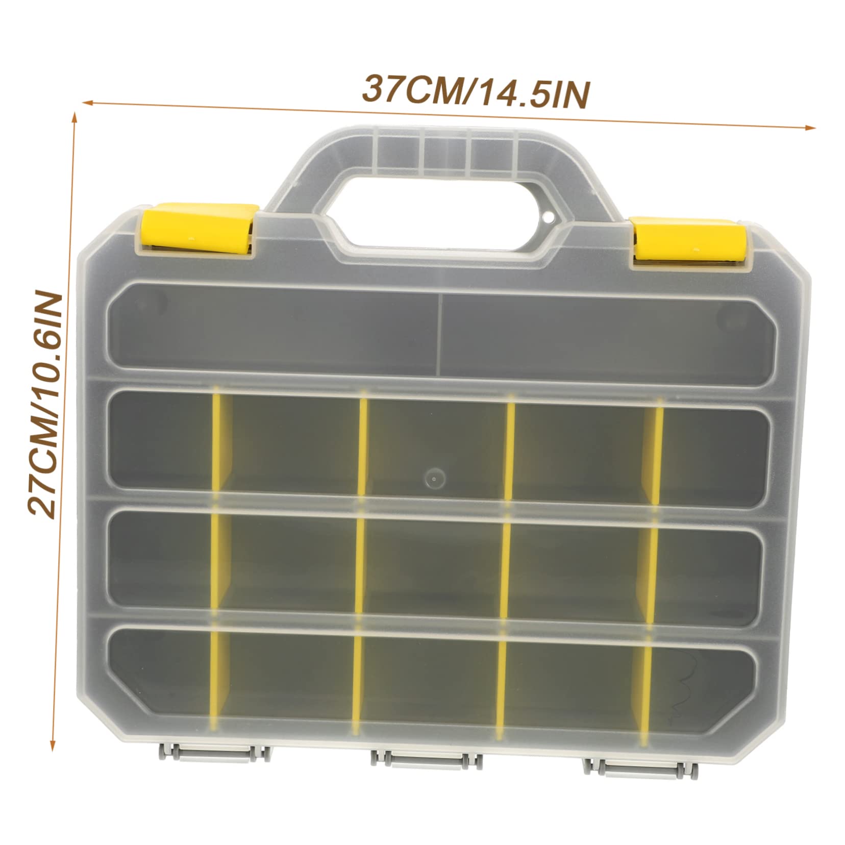 SHINEOFI Scatola Portautensili Portatile Divisori Rimovibili Grande Capacità in Pp Finitura Liscia per Organizzazione Viti e Piccoli Accessori