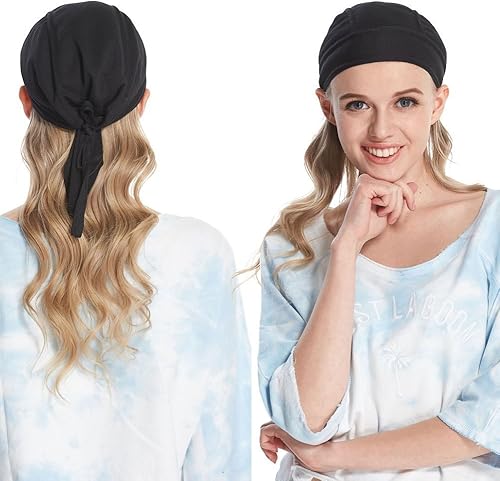 Miniatura 2 de Gorro de calavera de trapo de rocío que absorbe el sudor para hombres, bandana y sombrero envolvente