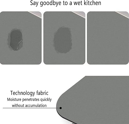 Miniatura 6 de Alfombra de cocina de absorción de agua, alfombra antideslizante para piso de baño, alfombra de capacidad de absorción de agua (color 0.6 * 47.2 in)