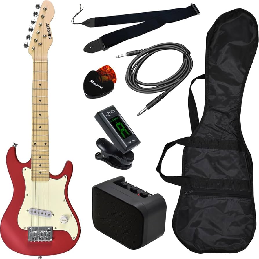 SELDER エレキギター レッド/ブラック Amazon | SELDER セルダー 子供用 ミニエレキギター STM-05/CR