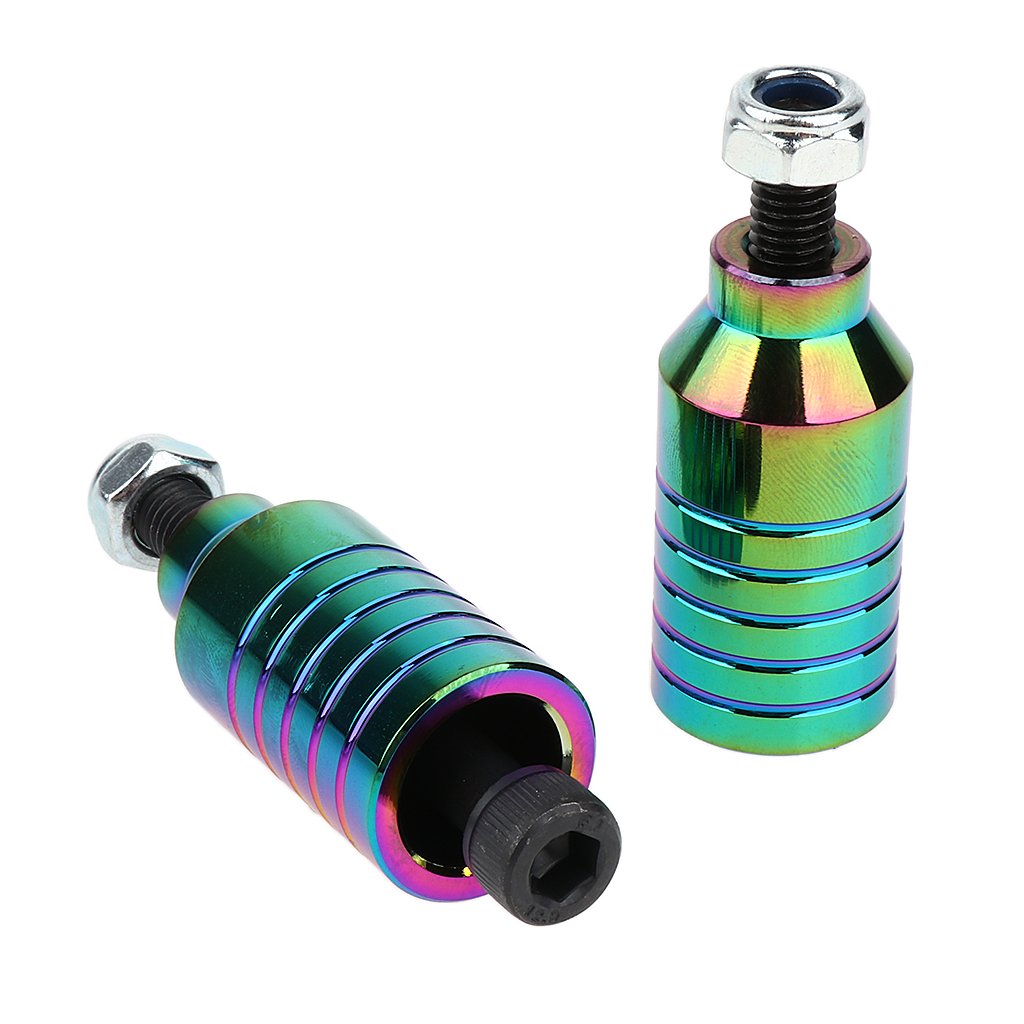 Juego de 2 clavijas y ejes de aleación para scooter 55 mm + 70 mm dorado