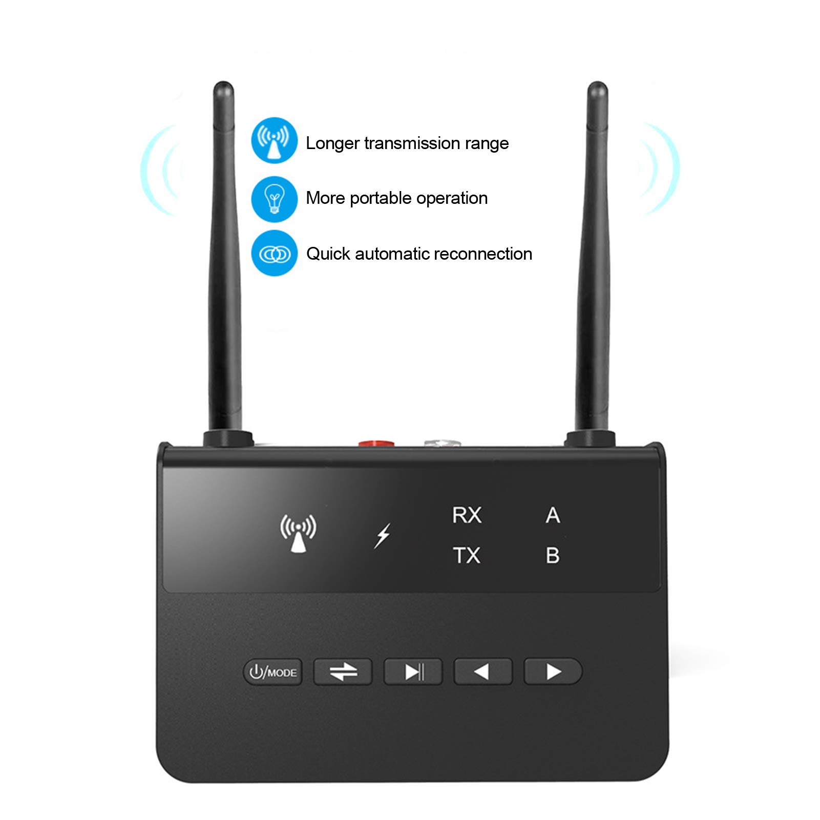 Cocoarm Bluetooth 5.0 Trasmettitore Ricevitore Adattatore, 2 in 1 Doppio