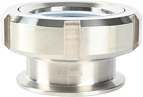 SS304 Tri Clamp Sight Glass 2.5" Union Type with Blue Silicon Gasket,Clamp Stailess Steel Tank View Glass