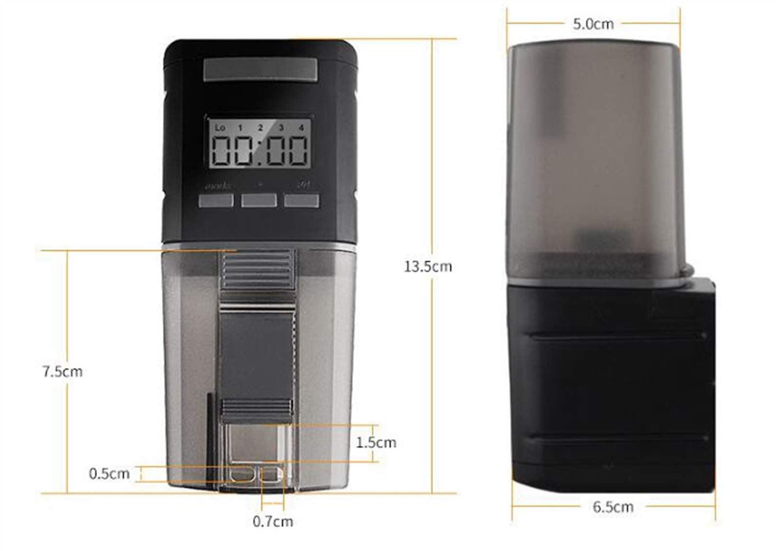 Distributori Automatici di Cibo for Alimentatore Automatico di Pesce Intelligente Serbatoio di Pesce LCD Digitale Domestico di Pesce Automatico Acquario