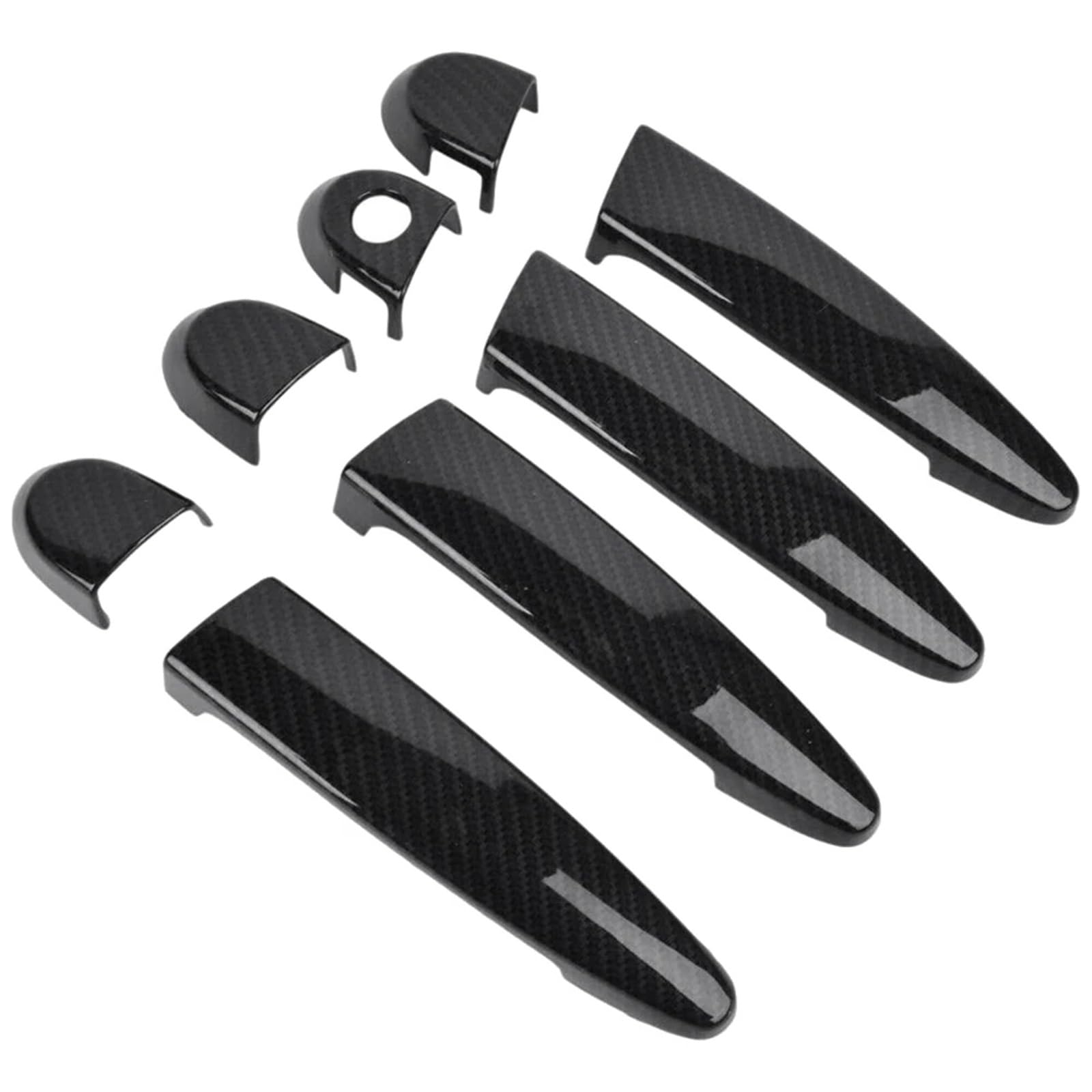 Btedsxc One Color Auto Handle Cap Compatible With Bmw For 1 Series For E87 For F20 For F21 2007-2019 Door Handle Cover Trim Carbon Fiber Outside Exterior Lhd