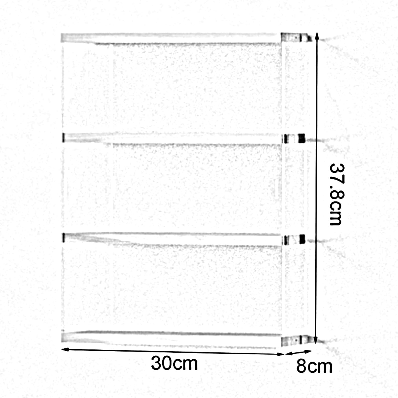 Mensola da parete da collezione con porta trasparente, ideale per modellini, giocattoli e figure, perfetta per casa, ufficio, sala giochi o camera da letto, 30 x 8 x 37,8 cm