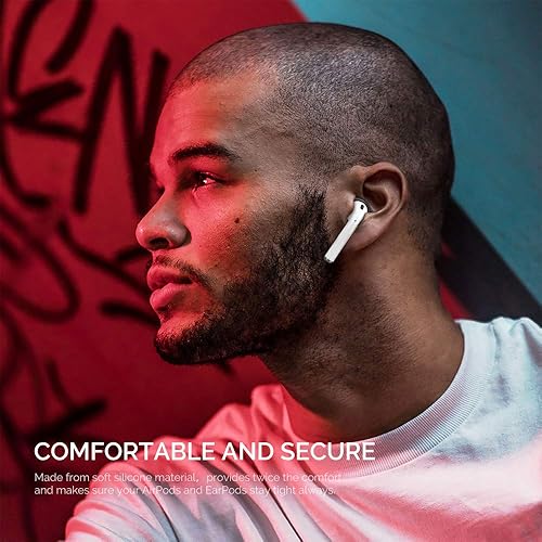 Miniatura 7 de AhaStyle - 3 pares de almohadillas de silicona antideslizantes para audífonos compatibles con Apple AirPods 2 y 1 o EarPods, No se ajustan a la