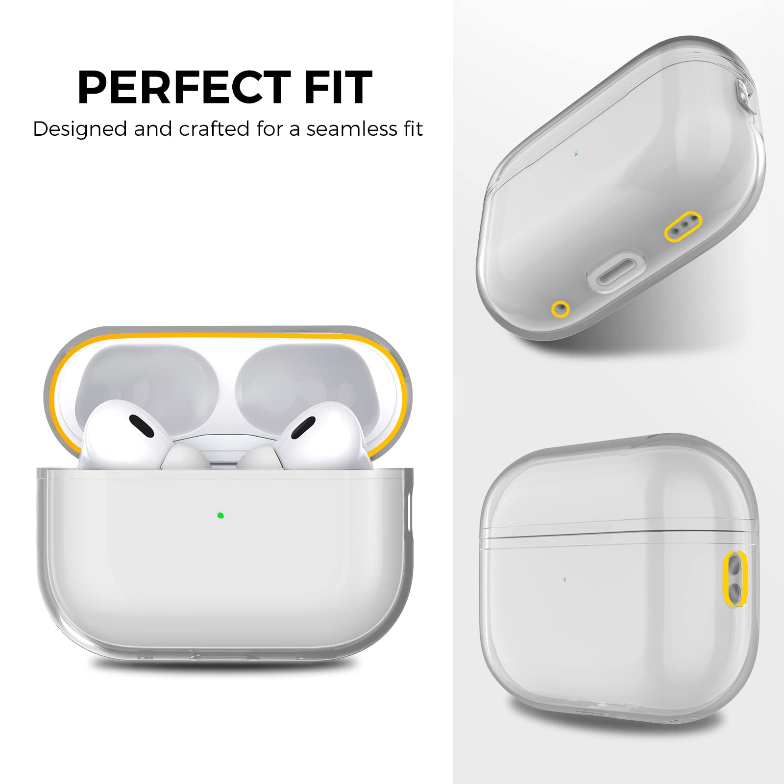 Custodia In Silicone Per AirPods Pro 3 Con Kit Di Pulizia 3 In 1 – Protezione 360° E Moschettone Incluso