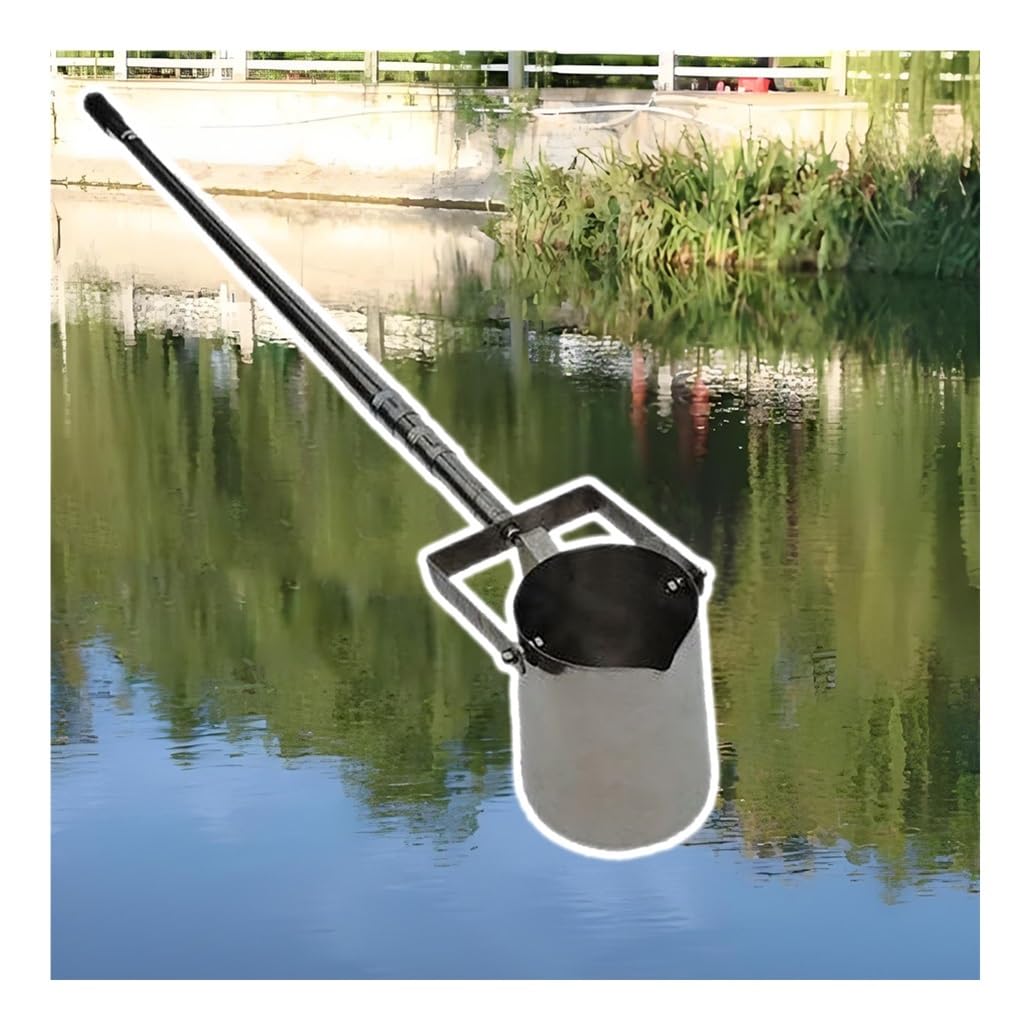 Stainless Steel Telescopic Swing Swivel Dipper, 500/1000 ML Telescopic Water Sampler Dipper, Pendulum Beaker Sample Ladle with Water Sampling Pole Sampler Rod(1000ML,0.98-2.5m(3.2-8.2ft))