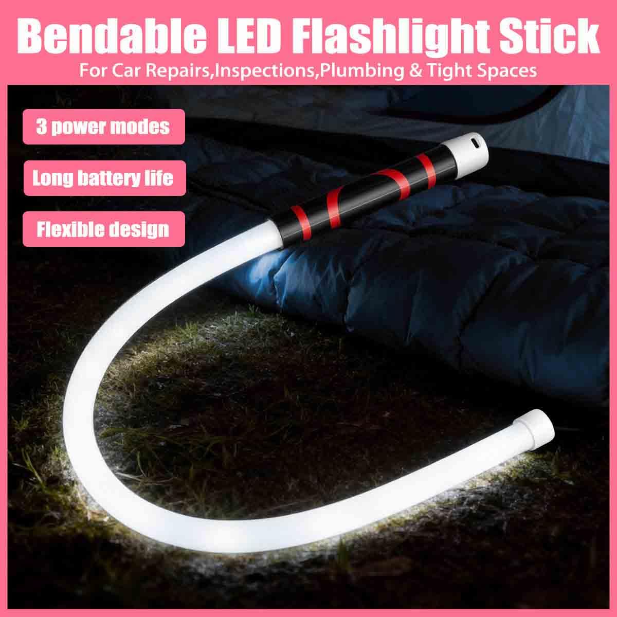Generico Torcia A Led Flessibile E Portatile,Asta Luminosa A Led Da 27" Ricaricabile,Ad Alta Luminosità E Con 3 Modalità Di Illuminazione,Riparazioni Auto,Ispezioni,Lavori Idraulici E Spazi Ristretti
