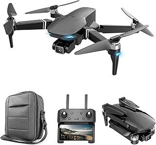 GPS Drone for Adults 5G WiFi FPV Drone with 4K UHD Camera RC Quadcopter with Brushless Motor Optical Flow Positioning Auto Return Home Follow Me 1 Battery