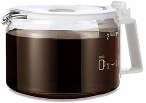Medelco Jarra de repuesto universal de vidrio para 4 tazas, color blanco