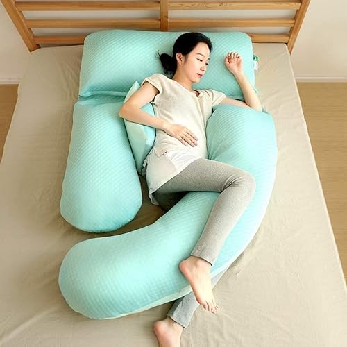 Miniatura 3 de SMSOM Almohada de embarazo, almohada de cuerpo completo en forma de U para maternidad, almohada de dormir para mujeres embarazadas, soporte para