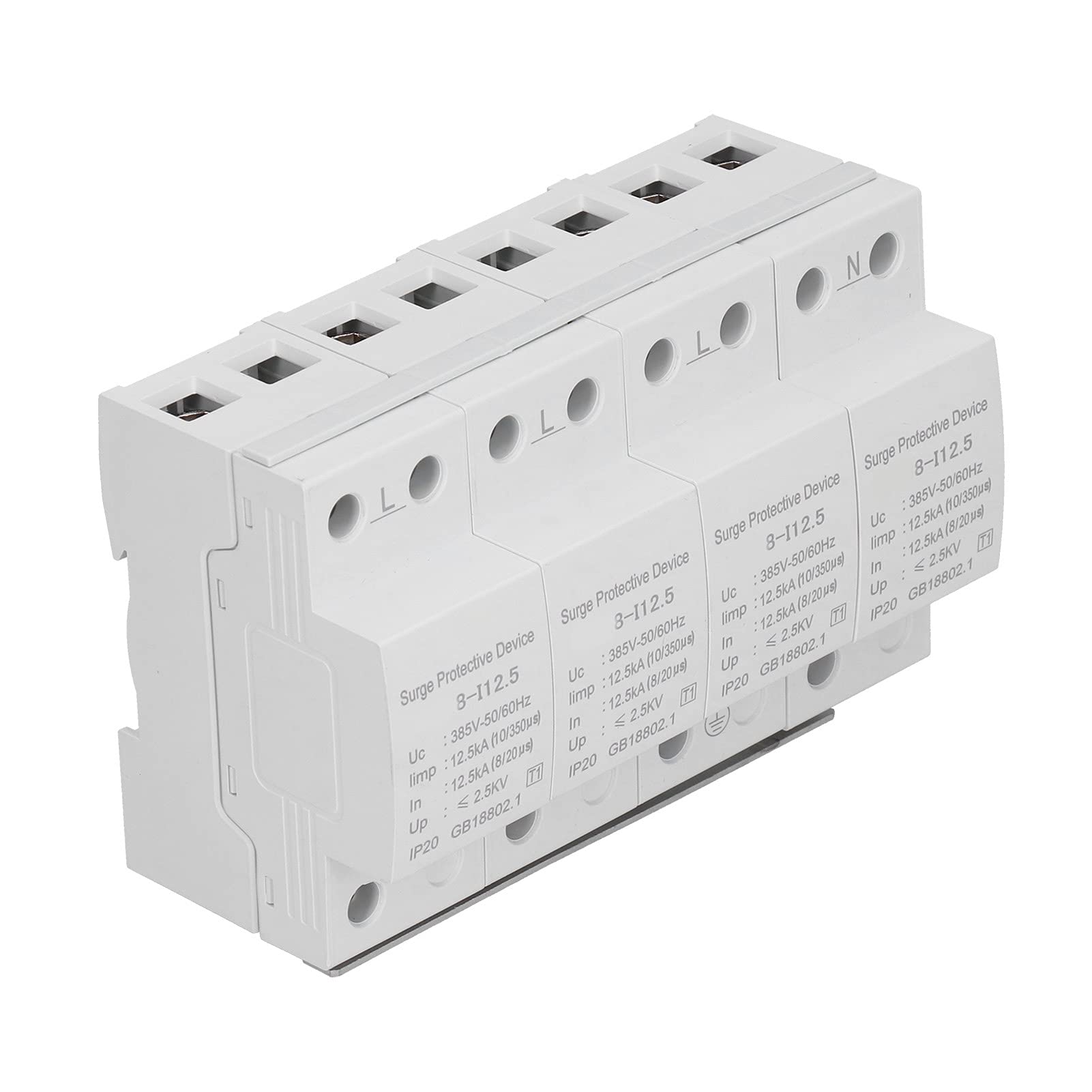 Urządzenie zabezpieczające przed przepięciami Nylon zmniejszający palność, montowany na szynie DIN Elektroniczny moduł ochronny AC385V 50/60HZ dla centrów monitorowania