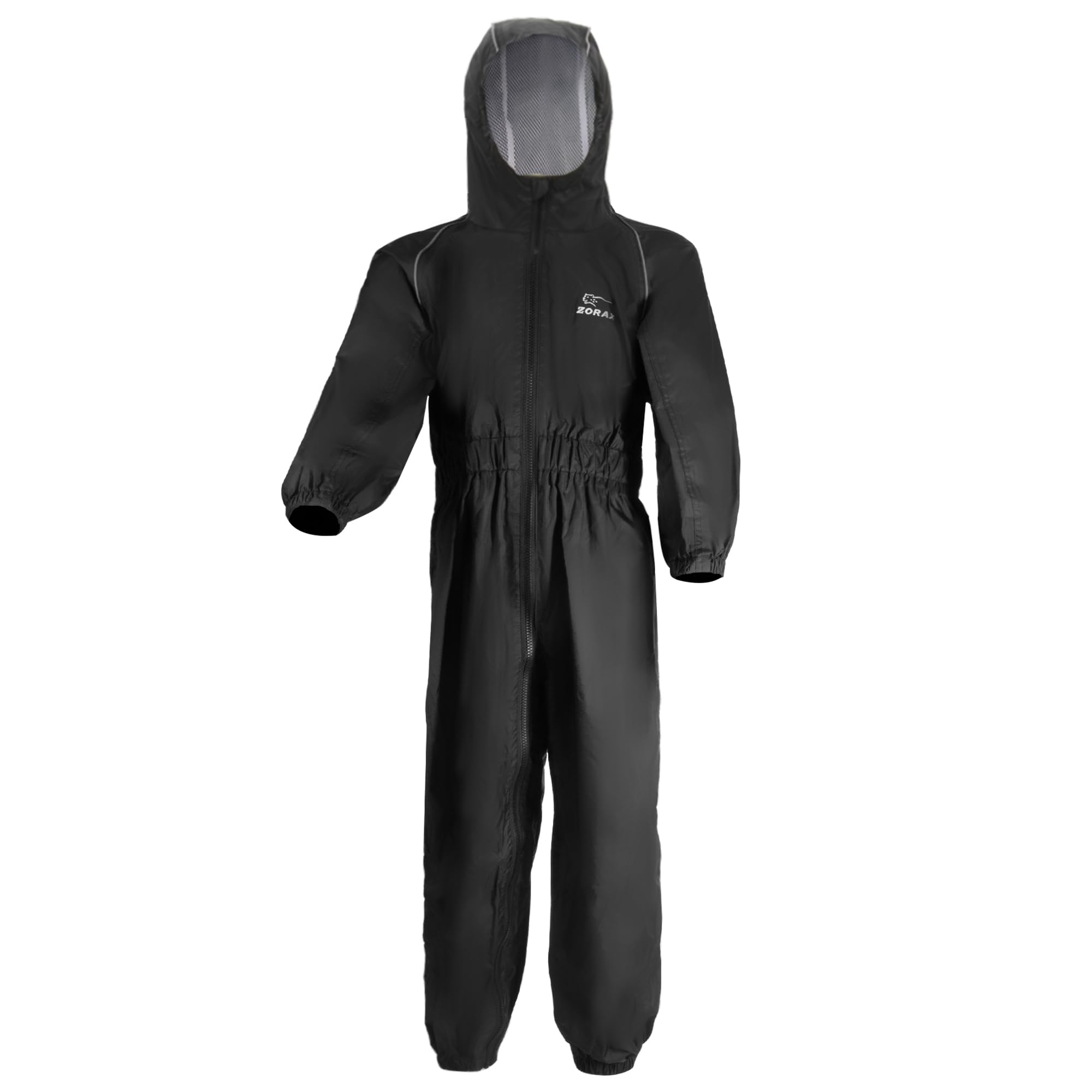 Zorax Combinaison de pluie imperméable tout-en-un légère pour garçons et filles - Unisexe - Coupe-vent - Avec capuche - Sac de transport