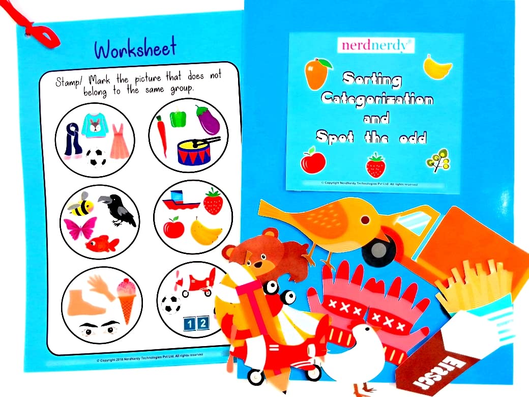 NerdNerdy Sorting, Categorization and Spot The Odd, Learning Resource can be Used in Multiple Ways for preschoolers, Classroom Learning, Children with Special Needs and Therapists, (B09B5ZYTMH) Amazon Price History, Amazon Price Tracker