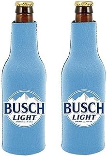 Licensed Beer Coolie Insulator Sleeve Holder Huggie Can & Bottle Set (Busch Light)