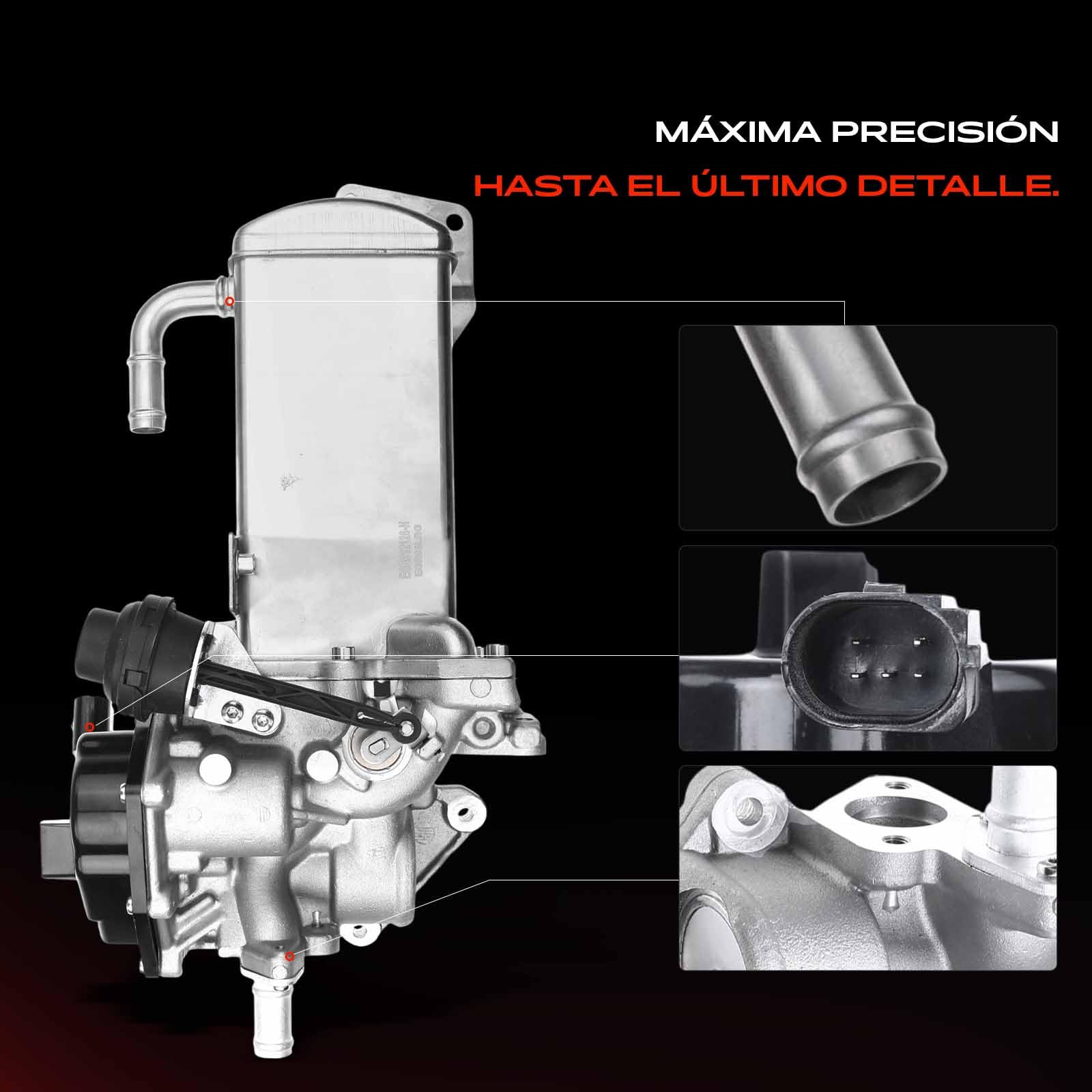 Frankberg Válvula EGR enfriador recirculación de gases de escape | 03L131512BG; Compatible con: Exeo 3R2, A4 Allroad 8KH, A6 4G2 4GC, A5 Sportback 8TA, Exeo ST 3R5, A5 Cabriolet 8F7