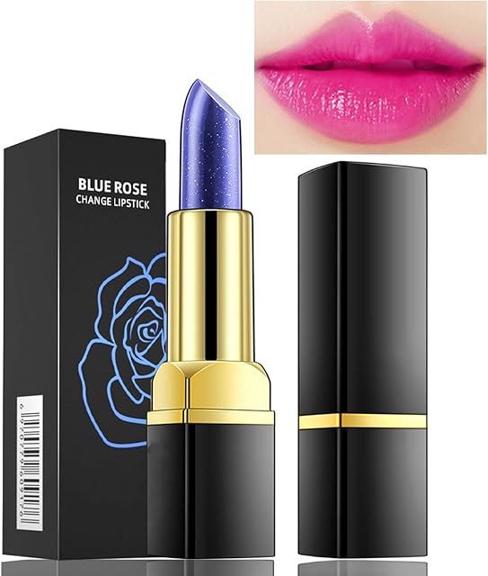 Lipsticks for Women Long Lasting,Magical Discoloration Red-Rose Temperature Colour Changing Lipstick,Waterproof Matte Sexy Red Lip Plumper Nourishing Moisturizing Lip Balm Shimmer Lip Gloss Cosmetic