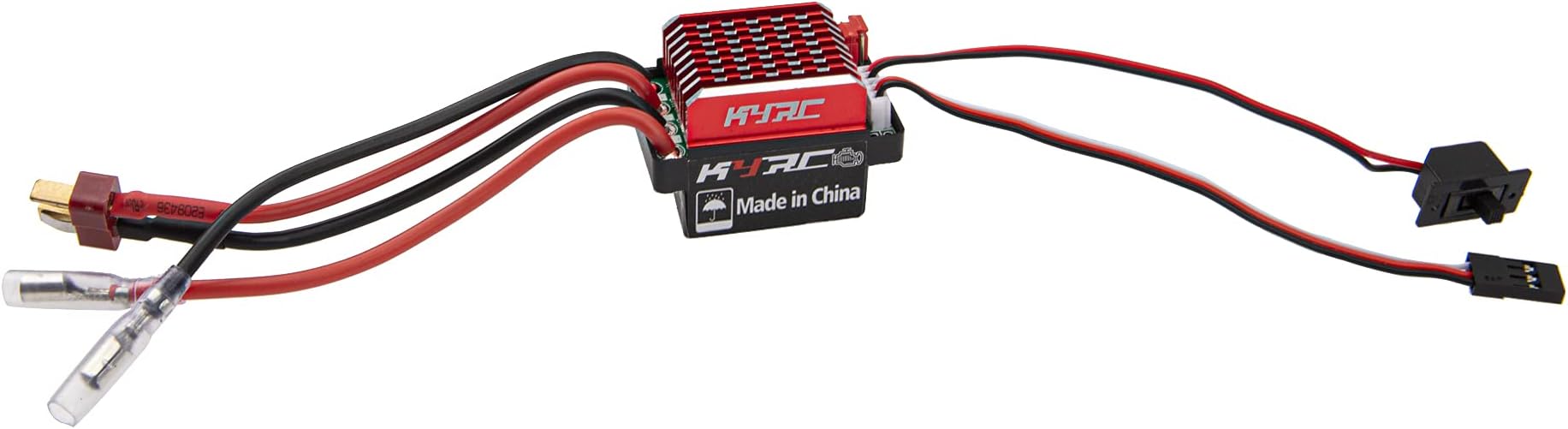 60A ESC RC Car Brushed ESC Electric Speed Controller 6V/2A Compatible with Traxxas TRX-4 TRX-6 D90 HSP Tamiya Redcat Axial SCX10 HPI 1/10 RC Truck Car Crawler (T Plug)