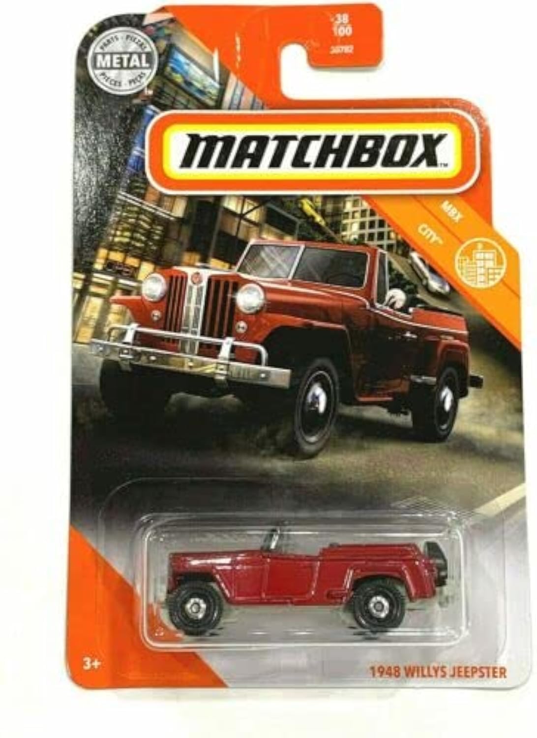 Matchbox 1948 Willys Jeepster, MBX City 38/100 [Rosso]