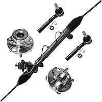 Vista 95 de Detroit Axle - Kit de suspensión de 14 piezas para Jeep Liberty 2006-2007, 2 cubos de rodamiento de ruedas, 2 brazos de control superior, 2 rótulas