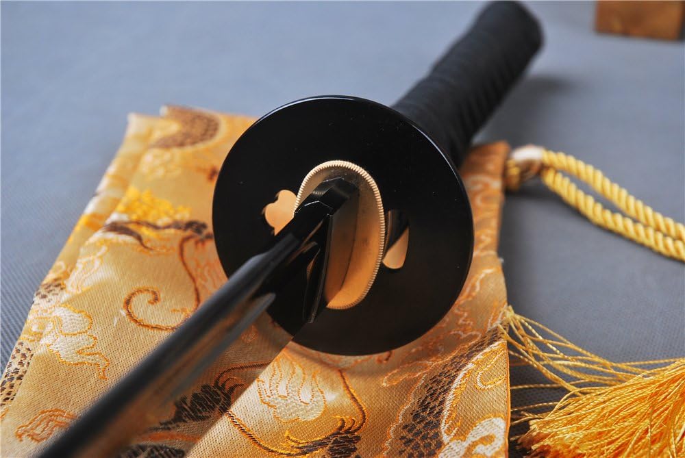 1095 Carbon Steel Sharp Black Blade Japanese Samurai Katana Sword Full Tang