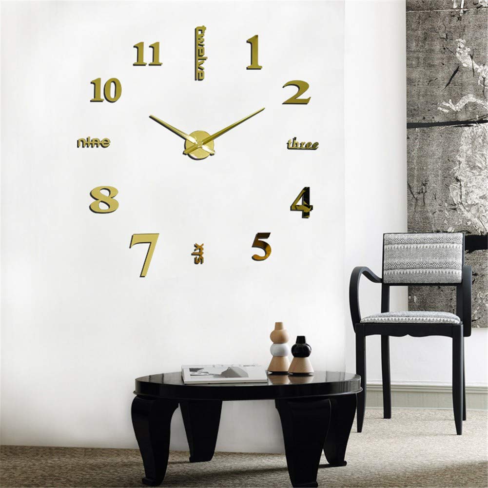 Horloge murale de salon moderne et créative pour grand mur vide