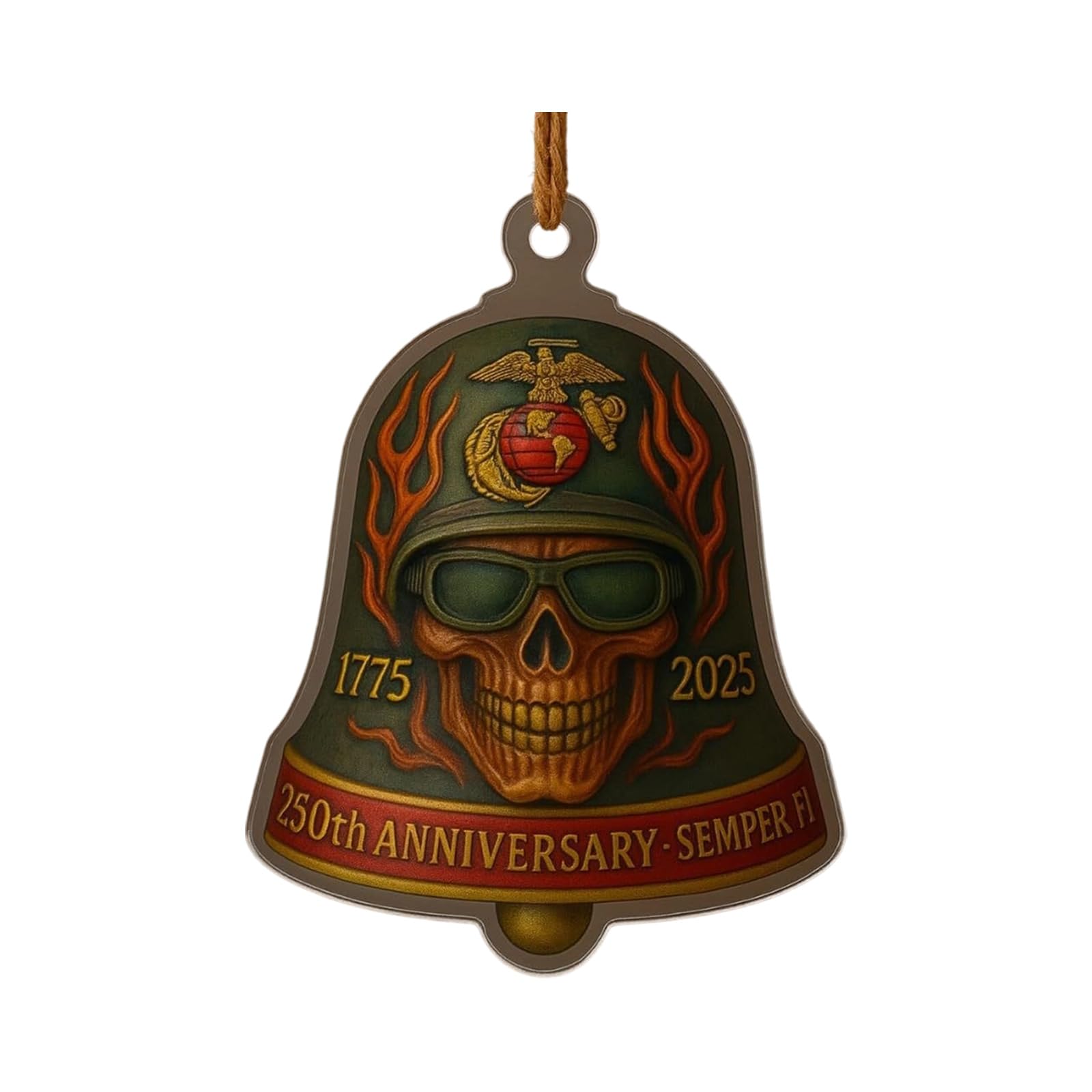 States 250th Anniversary Bells Ornament, Metal Guarder, Christmas Ornament Patriotic Commemorative Gift Commemorative Doorbell