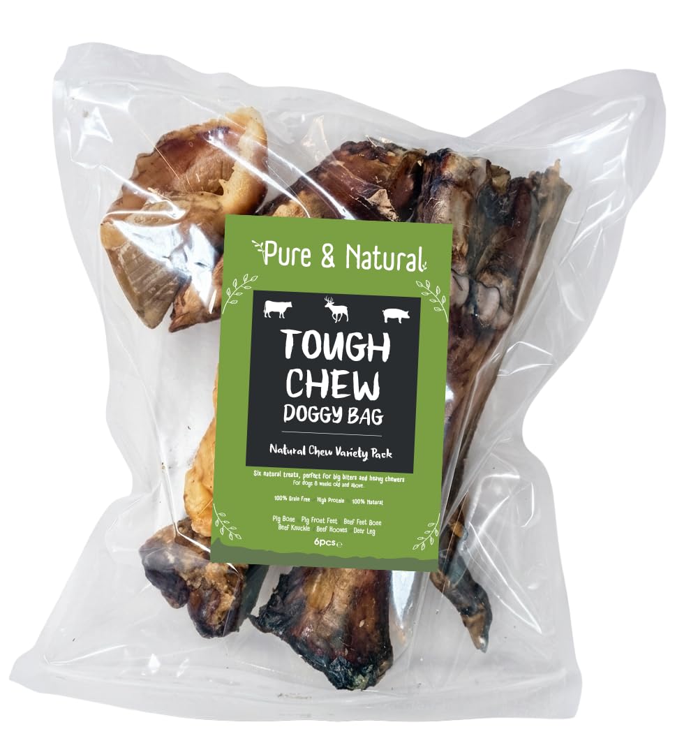 Pure & Natural Dog Chews Tough Doggy Bag 6pc 1.7kg, Tough Variety Pack