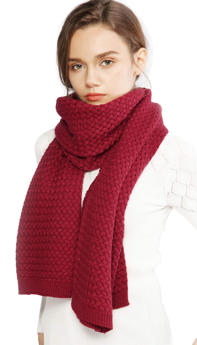RIIQIICHY Grosse Echarpe Femme Hiver Chaud Grande Tricot Echarpes Foulards Épaisses Longues Pashmina Châle Etole