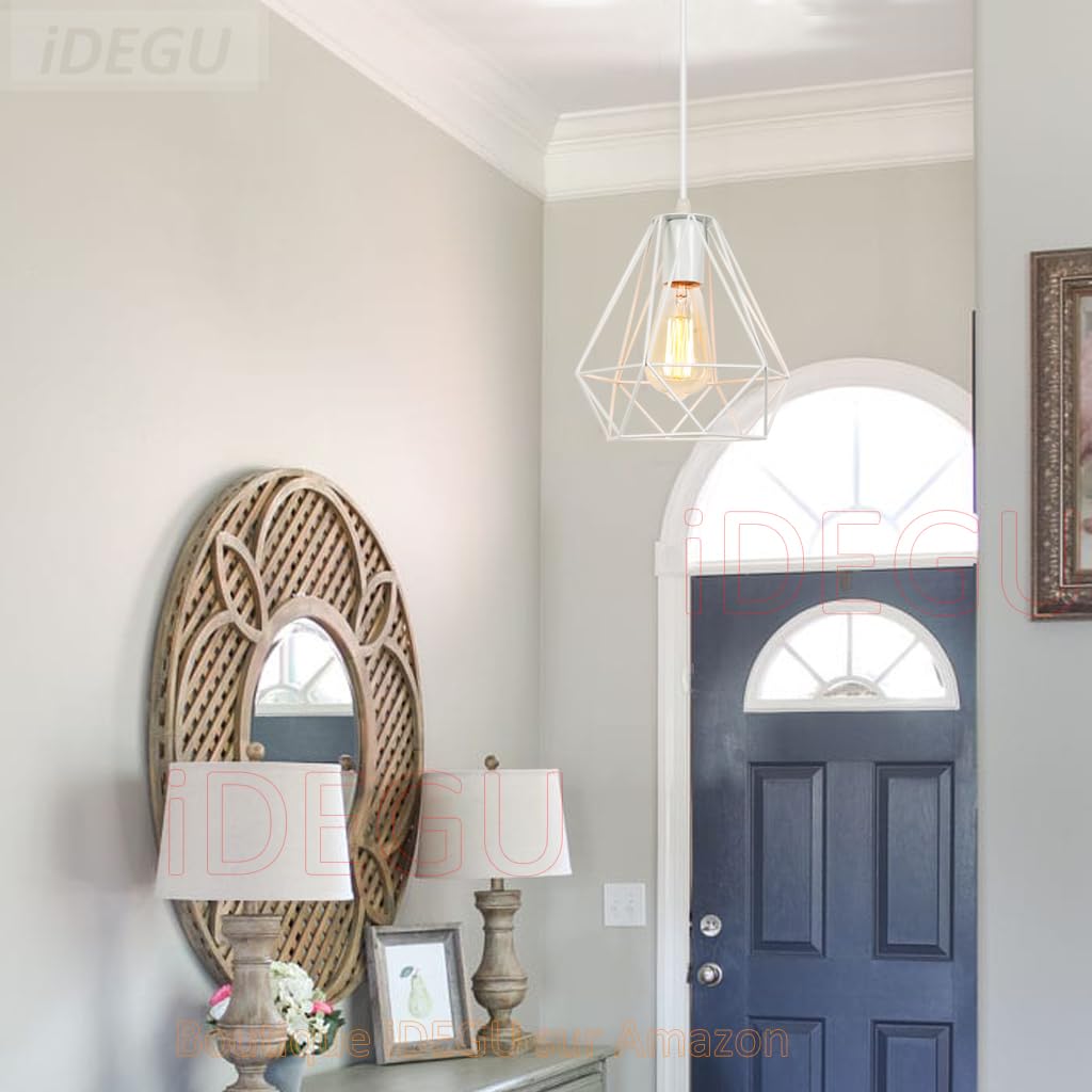Hängeleuchte Industrial Style – Retro Pendelleuchte Mit Metall-Käfig, E27, 60W, Roségold