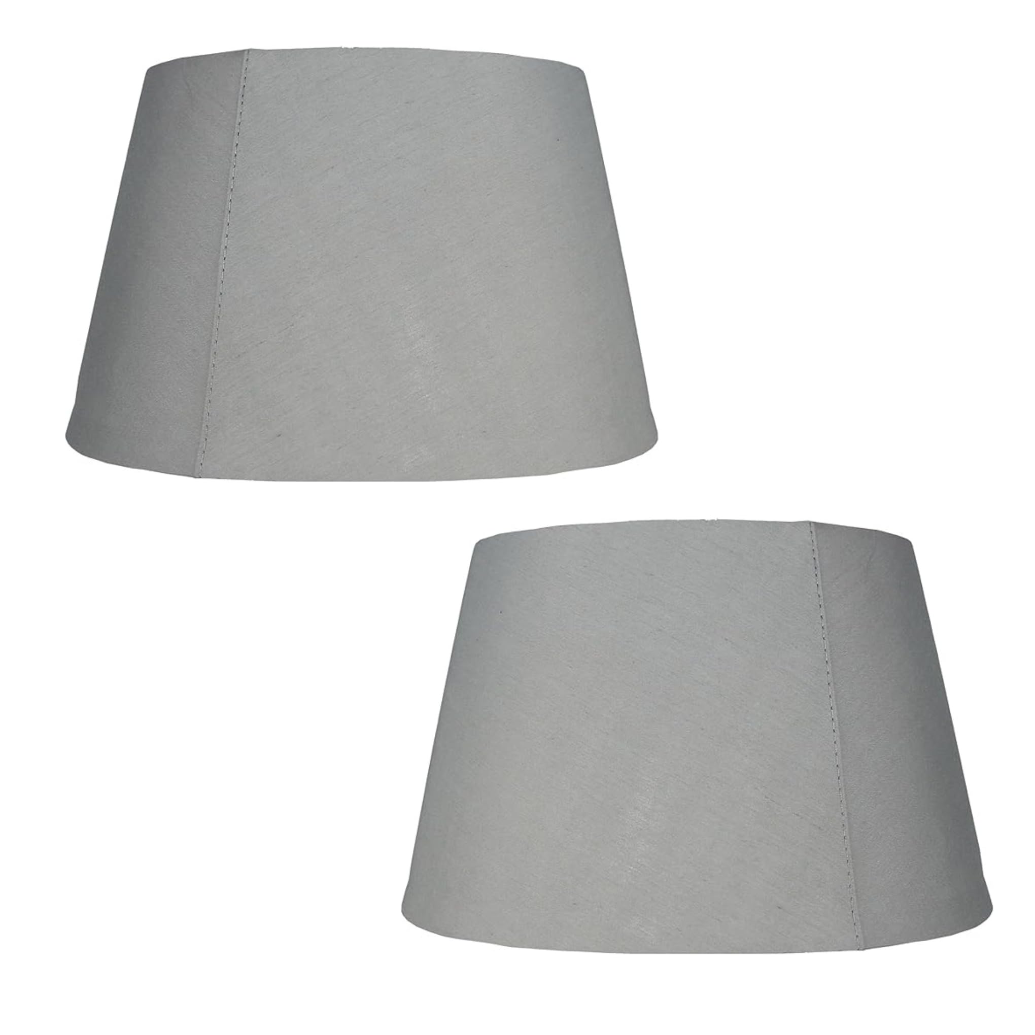 Cotton Drum Shade – 10 inch Easy Fit ES/BC Shade for Living Rooms, Bedrooms, hallways and Kitchens, Pendant Lampshades or Shades for Table Lampss (2, Grey)