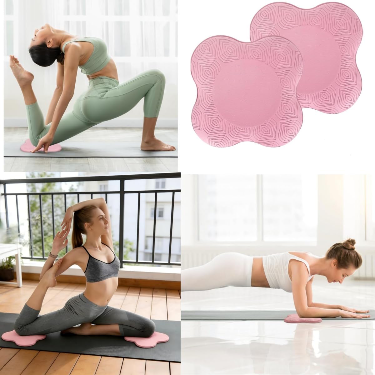 Almohadillas Rodilleras Yoga Antideslizante 2 Piezas Protección Rodillas Codos Tobillos Muñecas Accesorios Fitness