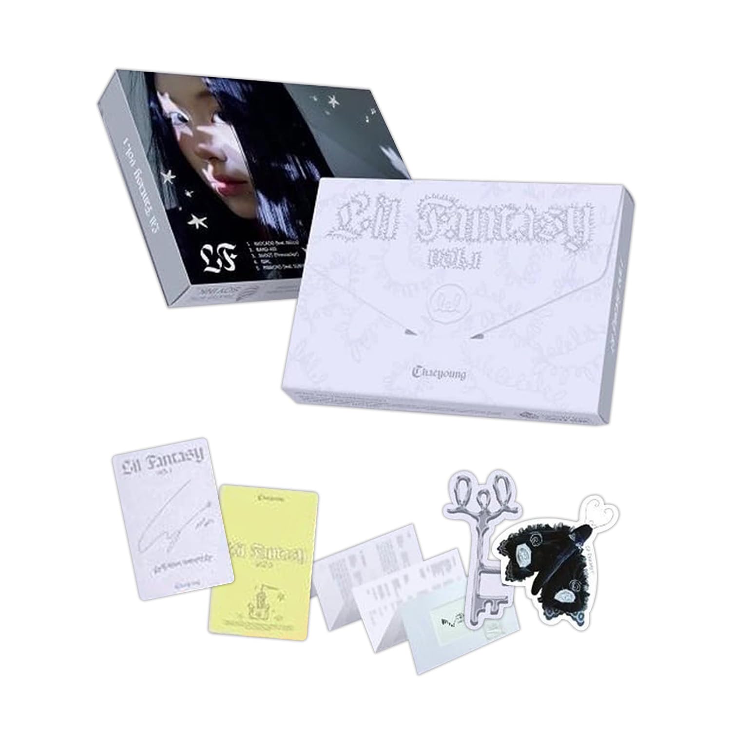 TWICE CHAEYOUNG - The 1st Album [LIL FANTAST vol.1] (Platform Nemo Ver.) Out Box + Sticker + QR Key Card + Folded Lyrics Sheet + Manual Card + Gift