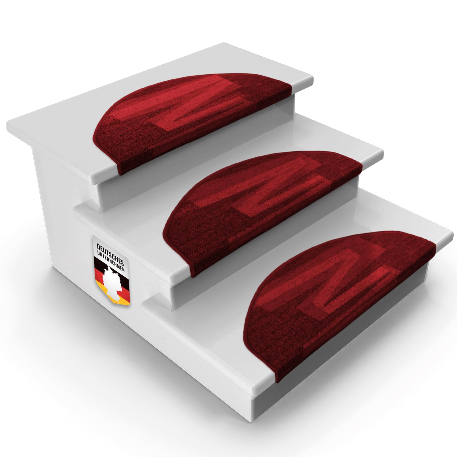 Tapis D'Escalier Autocollant Motif Pinceau - Marron - Fabriqué En Allemagne - 3 Largeurs 18 Longueurs - 6