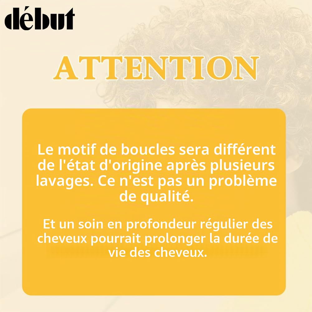 Perruque Bouclée avec 100% Cheveux Naturels - Perruque Afro Bouclée avec Coupe Pixie - Cheveux Remy Brésiliens (20 cm, 4)