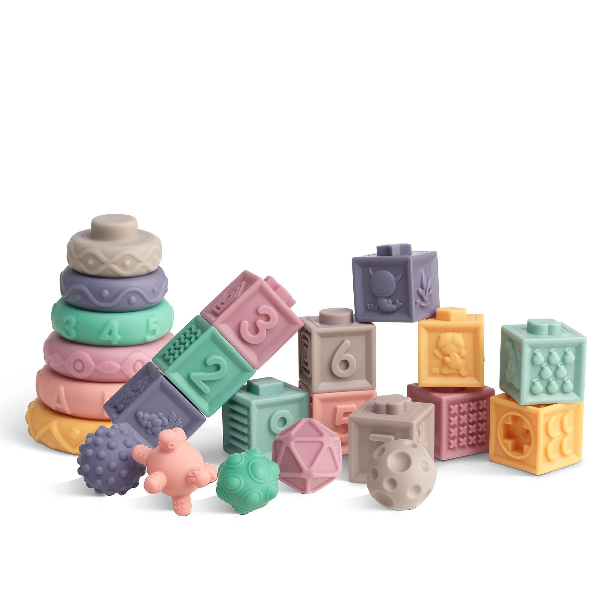 Coffret d'éveil sensoriel Formula Baby avec 23 pièces souples pour bébé dès 6 mois - 8