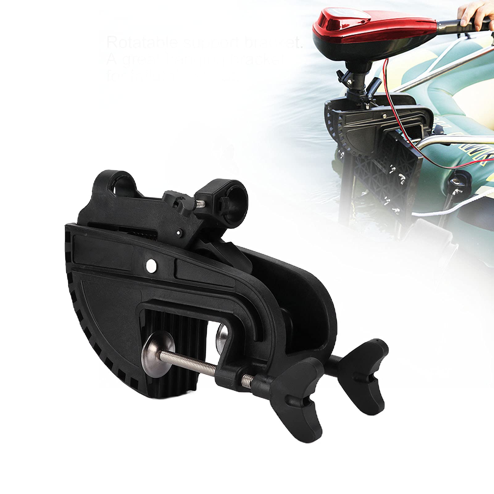 12V Halterung für Elektromotor Thruster, Boot Motorhalterung Kunststoff Aufhängung Halterung für Schlauchboot Kajak Motor Außenborder Elektro Trolling Motor Stent