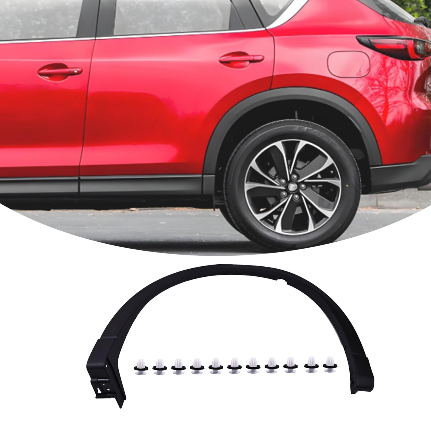 KB7W51W60F8N Rear Left Side Fender Molding Trim Compatible with Mazda CX-5 2017-2021, MA1790101 Replacement ( Missing Clips)