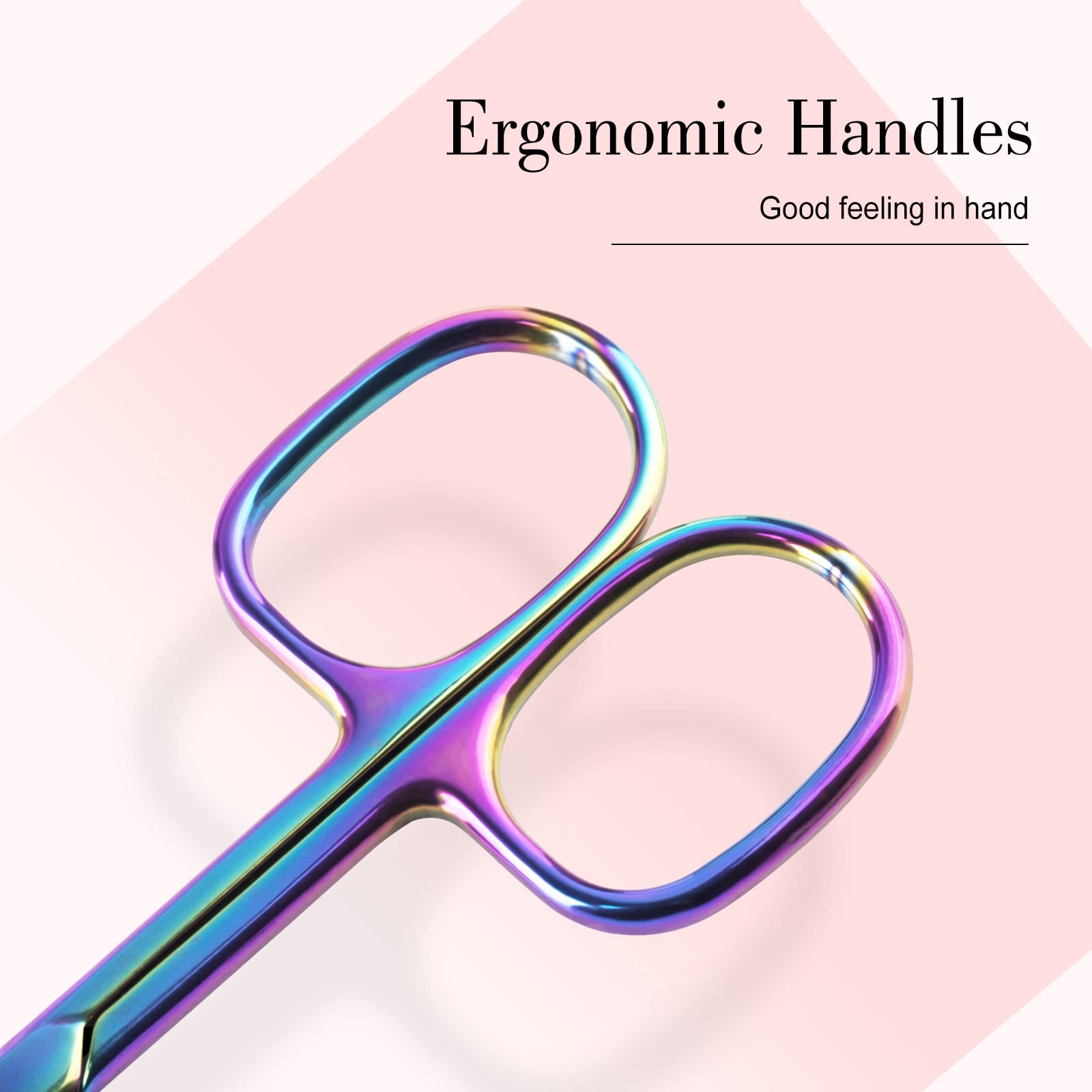 BNG Ciseaux à cuticules professionnels tranchants et incurvés pour ongles, ciseaux à ongles tranchants pour homme et femme, outil de pédicure, manucure et nail art, violet