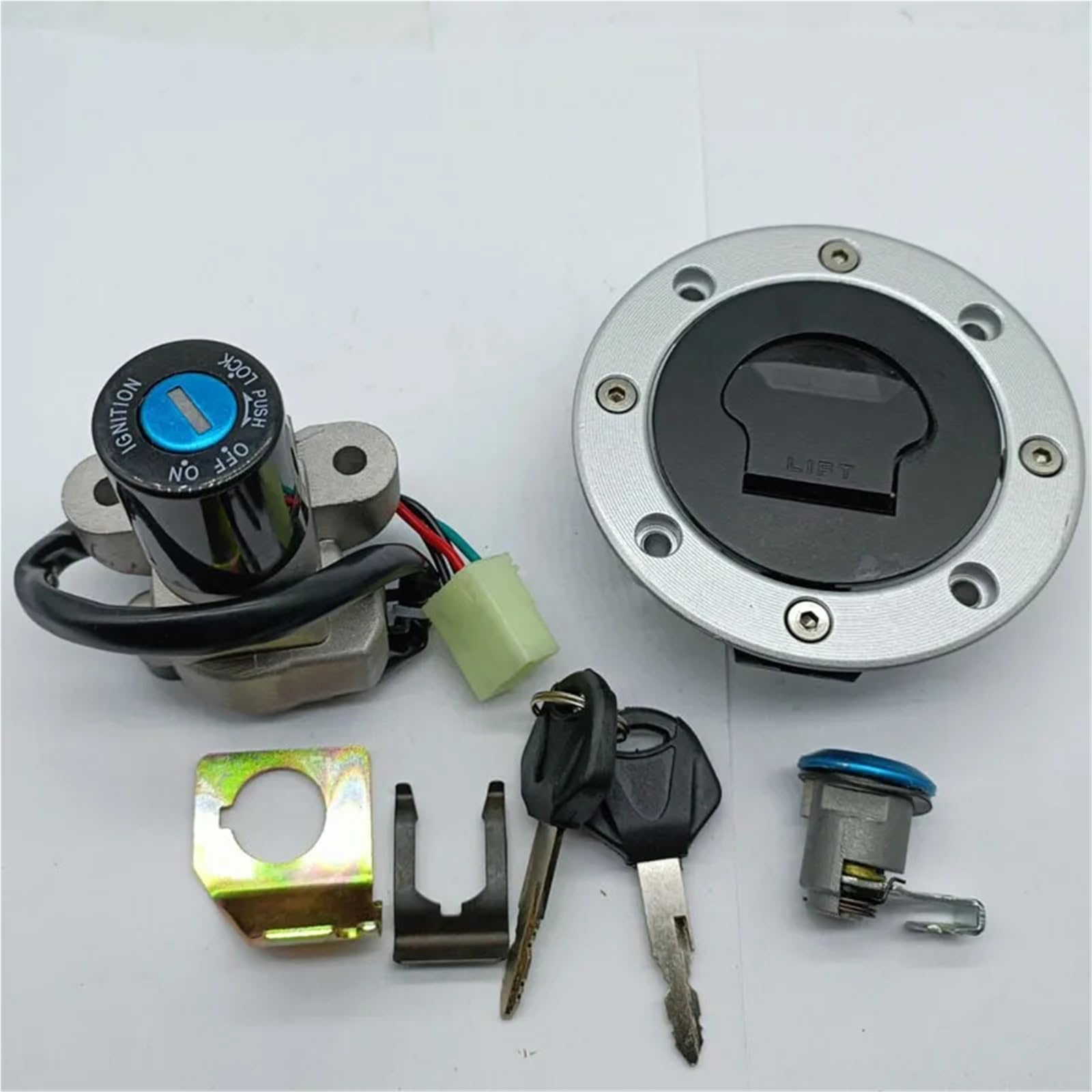 Moto Chiave Accensione Compatibile Con Suzuki Per GS500 2001-2012 Set Di Interruttori Di Accensione Per Motociclette Set Di Chiavi Di Blocco Per Interruttore Di Avviamento A Barilotto