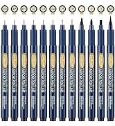 Drawing Pens, Limous 12 Sets FineLiner Pens 0.15mm to 0.5mm Micro Calligraphy Pens, Pigment Ink P...