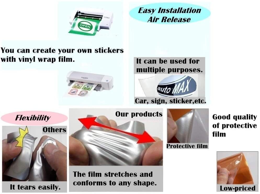 Image of WALLMATE Blue Metallic Wrap Sheet Roll Film Sticker Decal Waterproof Car Styling Wrap Auto Vehicle Accessories (12 x 48inches /Pack 2, Matte Blue Metallic Wrap)