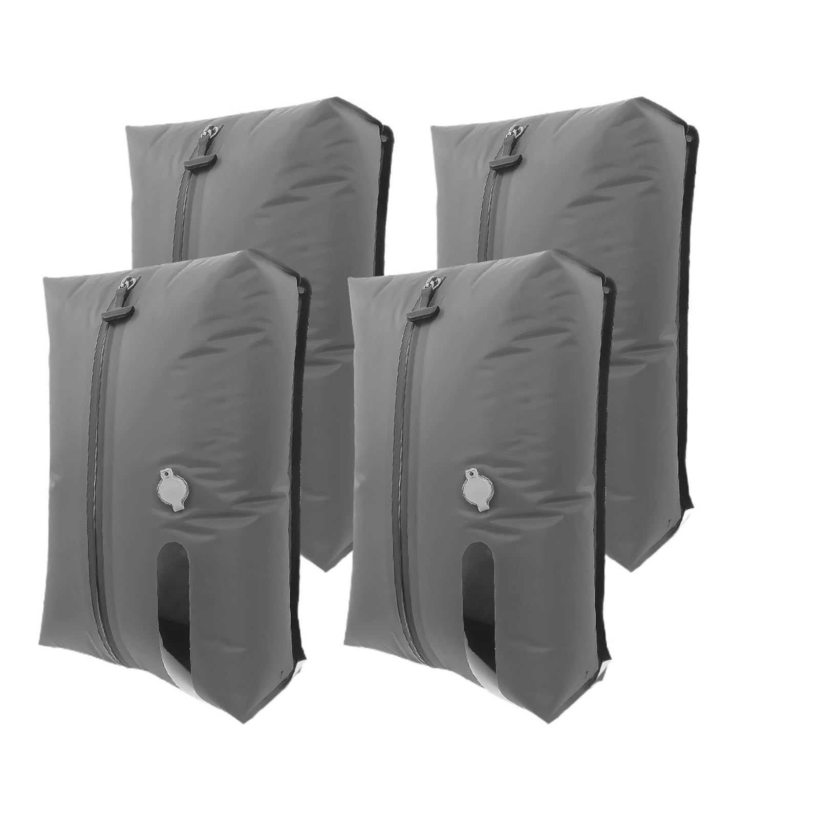 Bolsas vacio Reutilizable for viajes, bolsa de compresión al vacío a prueba de polvo, ahorrador de espacio, equipaje impermeable para Equipaje(4pcs grey)