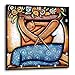 3dRose LLC dpp_21129_3 Flower Girl Mexican Art Colorful Wall Clock, 15 by 15-Inch