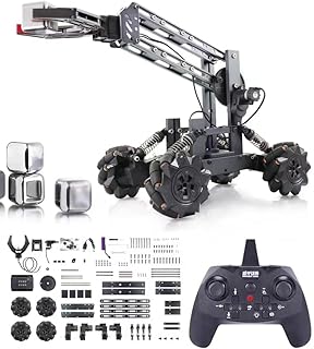 Smart Robot Arm Kit,2-in 1 Science Kits with 4-DOF Robotic Car,Electronic Programming DIY Toy for Kids Ages 8+,Promotes STEM Interest in Science,Technology,Best Birthday Gifts for Boys/Girls.