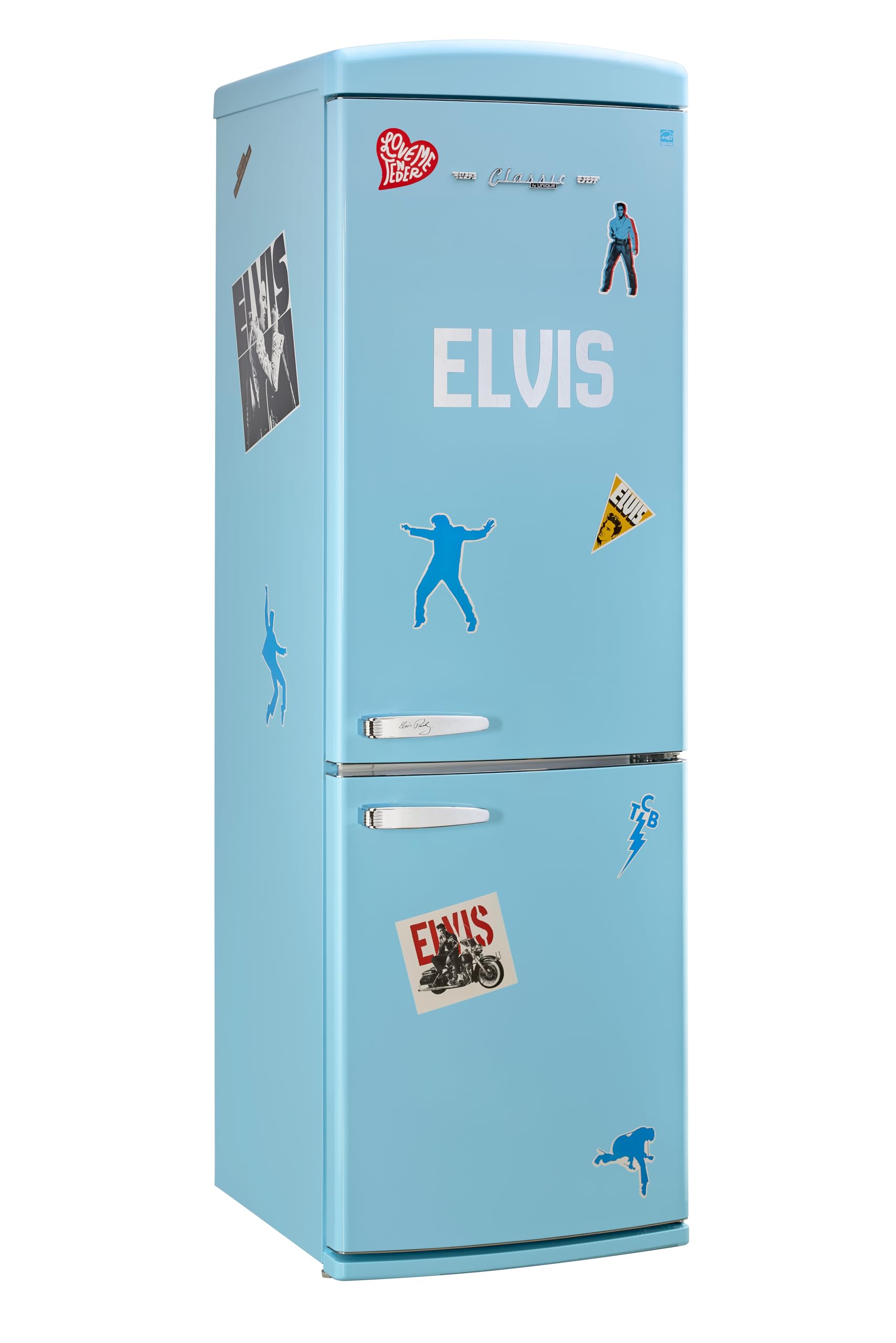 Unique Appliances Classic Retro 12 cu.ft. Bottom Freezer Refrigerator in Creamsicle Orange on Fridge.com